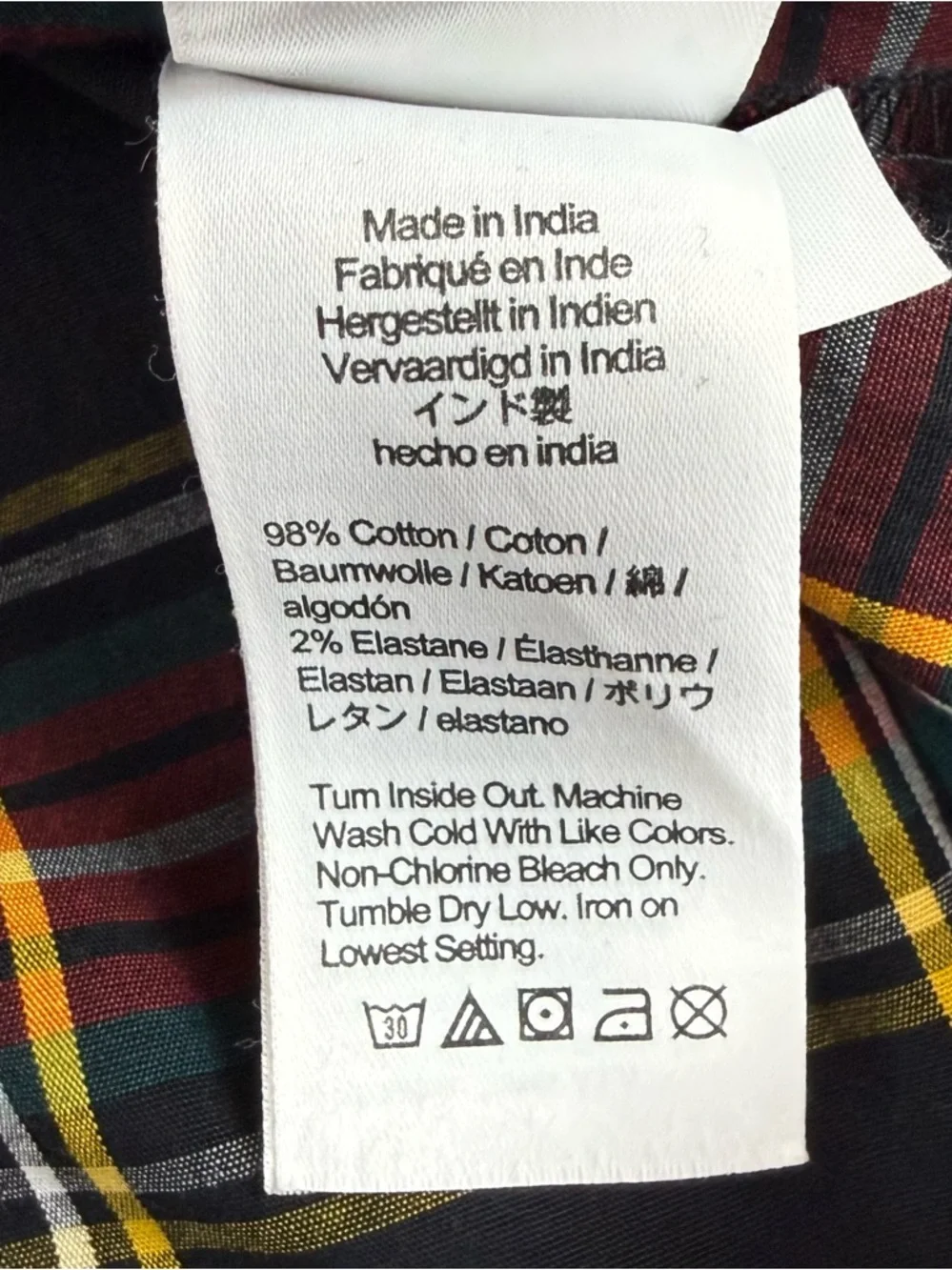 J Crew Plaid Popover Shirt Womens Small Multicolor Plaid Rhinestone Buttons